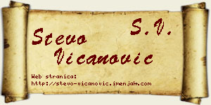 Stevo Vicanović vizit kartica